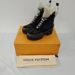 Used Louis Vuitton Monogram Platform Boots