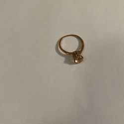 Vintage citrine ring In yellow gold