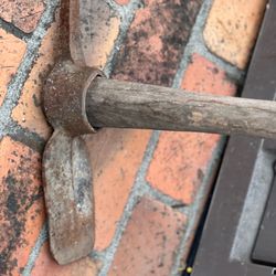 Vintage wooden pickaxe