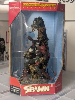 Spawn action figure Todd McFarlane Alternate Realities on throne