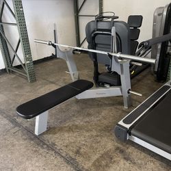 FreeMotion Epic Olympic. Flat Bench. Commercial Fitness Gym Equipment. 