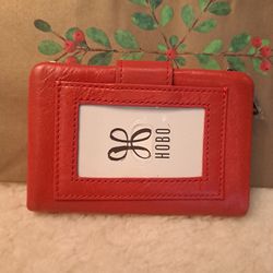 wallet Hobo brand red leather