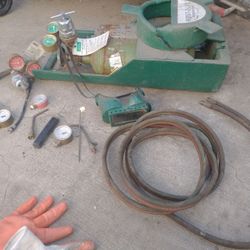 Torch And Bottles With Tips And Guages Welder Or HVAC.