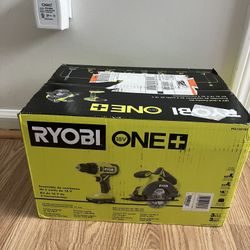 BRAND NEW 5 PIECE POWER TOOL SET 🧰🧰.  CIRCULAR SAW. IMPACT DRILL. CHARGER. 2 BATTERIES. CARRYING BAG. WAS $149.99 (SEE AD). SALE $120🔥🔥