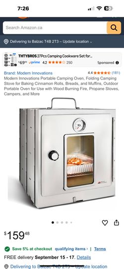 Modern Innovations, Portable Camping Oven New Inbox