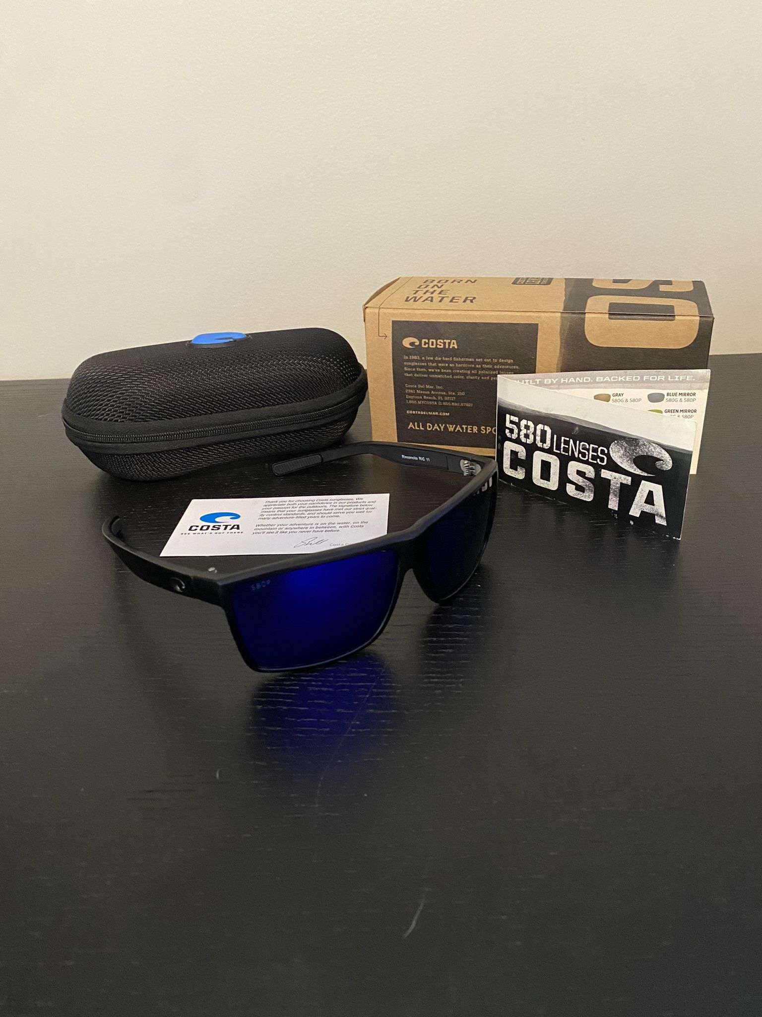 Brand New Costs Polarized Square Frame Sunglasses