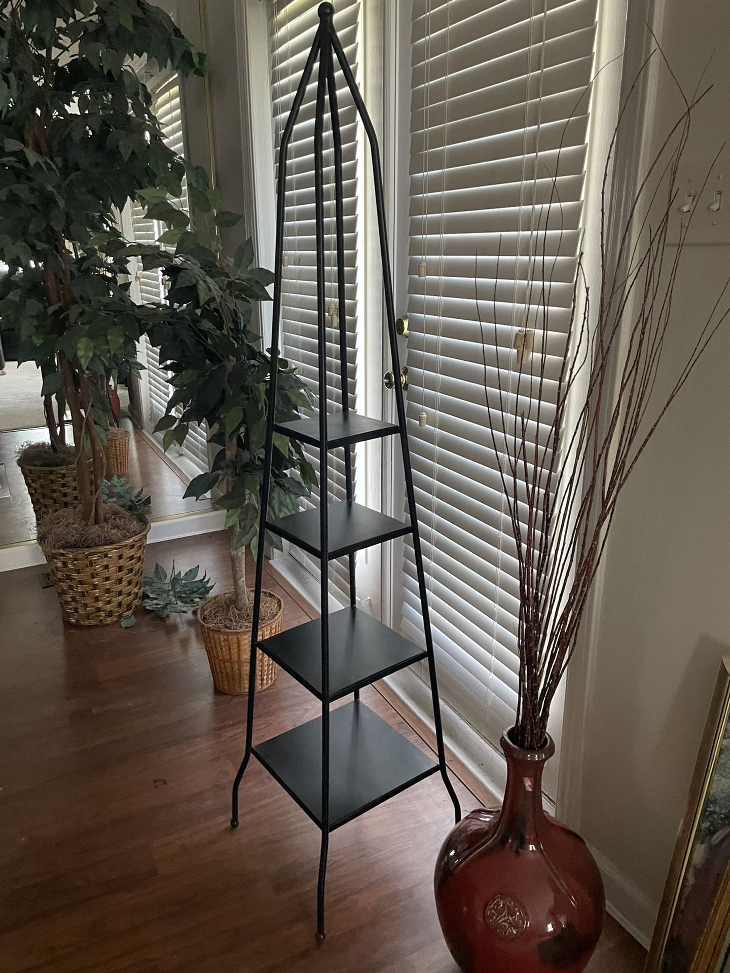 Sleek Black Tower Shelf