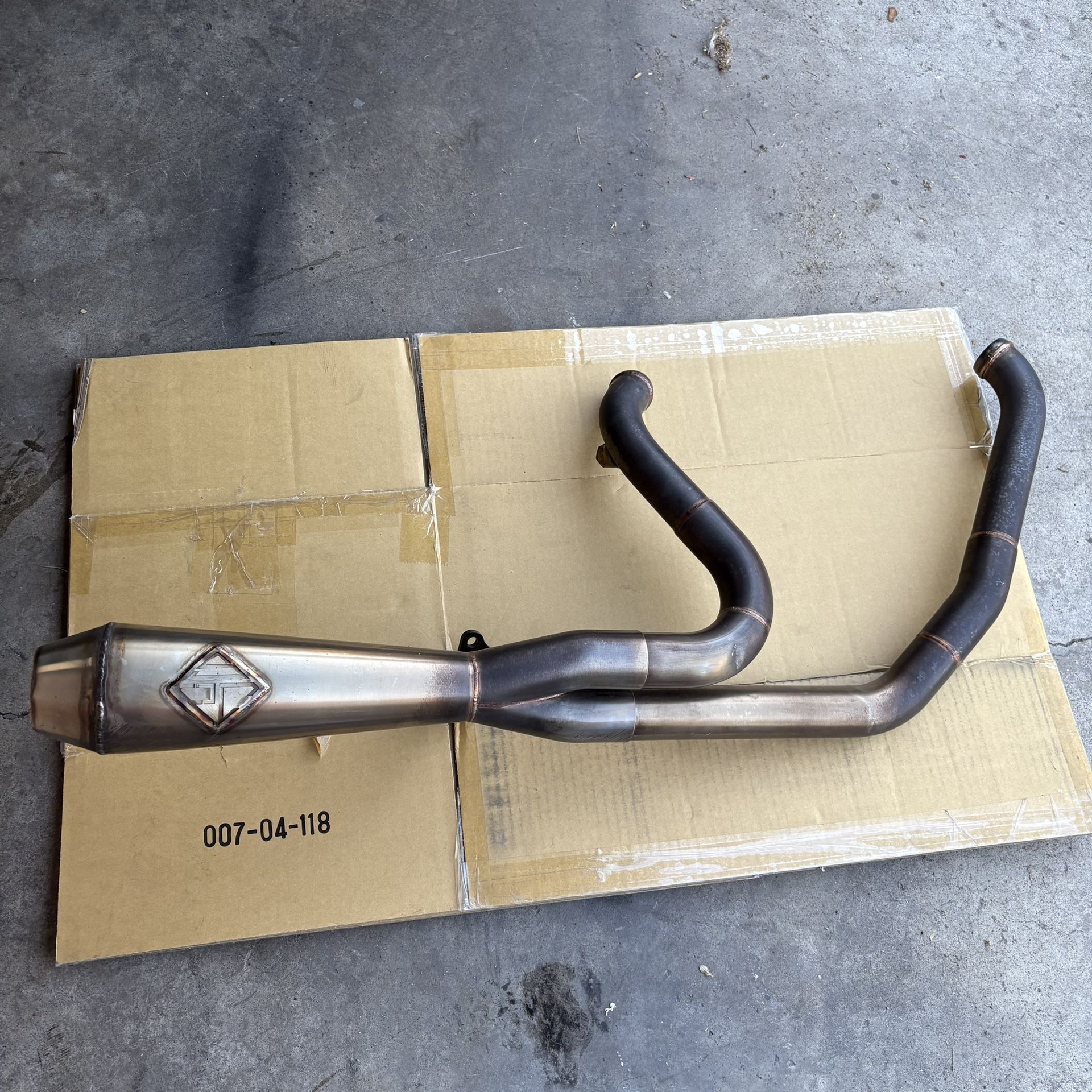 Harley Dyna Spc Big Bore Exhaust Pipes Parts 