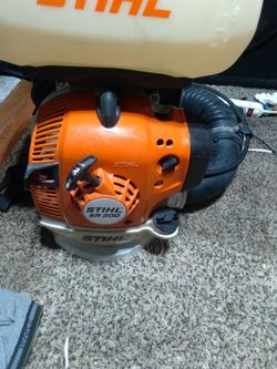 Backpack blower and sprayer