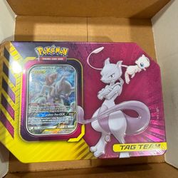 Pokemon TCG Mewtwo & Mew GX Tag Team Tin READ DESCRIPTION
