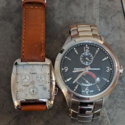 Two Men's Timex Watches In Very Good Condition 