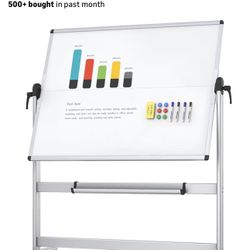VIZ-PRO Double-Sided Rolling Whiteboard