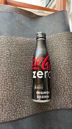 Coca Cola Zero. 8.5 oz metal bottle