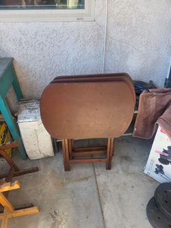 Folding TV Tray Tables Set