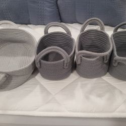 Grey Woven Baskets