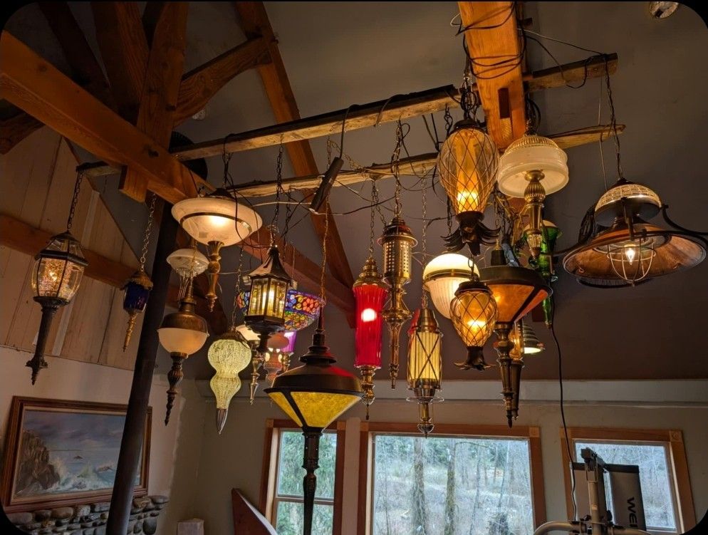 Vintage Mid Century Swag Lamps