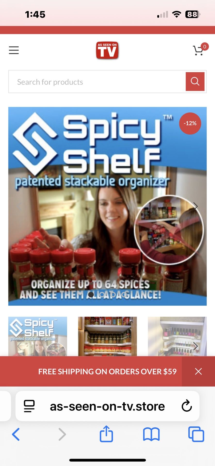 Spicy shelf Organizer