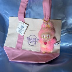 Trader Joe’s mini tote  with labubu