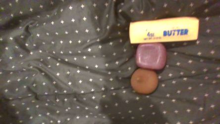 Butter Squishy, Hershey Squishy, And Needoh Sparkle Pink
