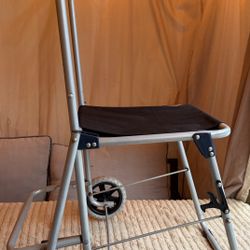 The ArtComber Folding Big Wheeled Portable Rolling Chair/Black