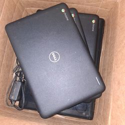 3 Dell And 1 Hp Laptops 