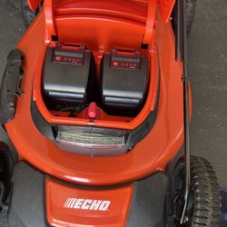 Lawnmowers  ECHO 21 in. 56-Volt Cordless Battery Walk Behind Push Lawn Mower with Two 5.0 Ah Batteries/Rapid Charger Retail Price $549 Your Price $390