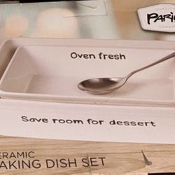 BAKING DISH SET CERAMIC NEW