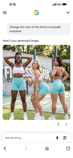 New turquoise Dfyne 4.5” impact shorts