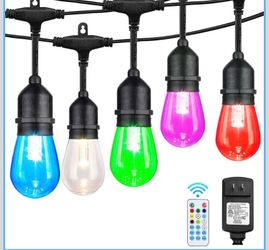 Outdoor String Lights Color Changing  48FT