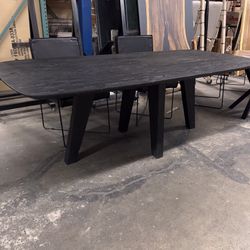 SALE! Solid Wood Black Dining Table - Tora