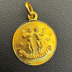 14k solid yellow gold Zodiac Pendant charm