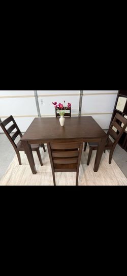 Carson Dining Table and 4 Chairs