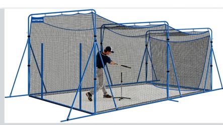 Brand New Batting Cage Net with Metal Frame, 20x10x8ft Baseball Softball Practice Net