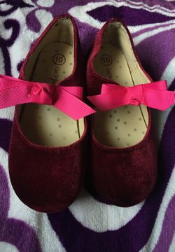 Burgundy flats size 10