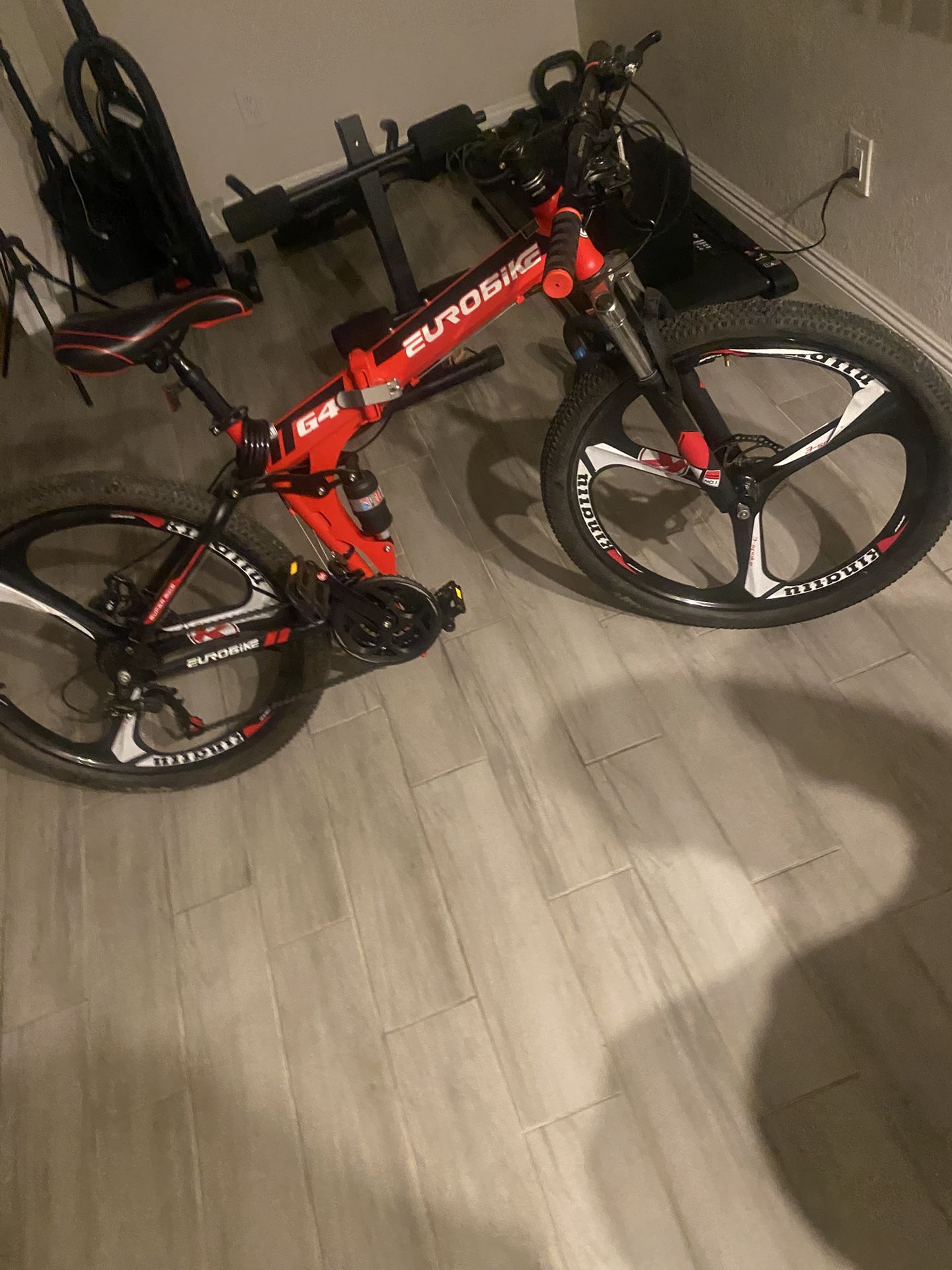 Eurobike G4 26" Folding Mountain Bike - 21 Speed, Dual Disc Brakes