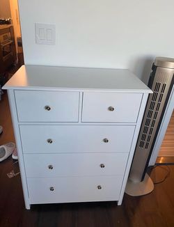 Dresser with 5 drawers white [NEW]