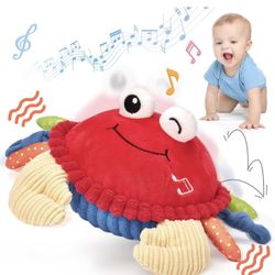 🔥Brand new🔥 Crawling Musical Dancing Walking Moving Bouncing Learning Crab Tummy Time Toy Sensory Toddler Toys