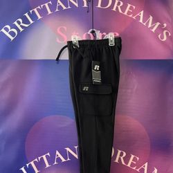 Boys black sweat pants with pockets