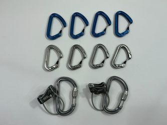 Petzl Verso & Reverso Belay Devices with DMM Shadow & Black Diamond HotForge Carabiners (Lot of 10)