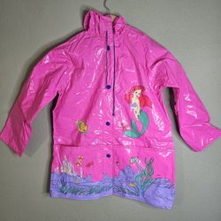 Disney The Little Mermaid Rain Coat Kids 7 (Beat up)