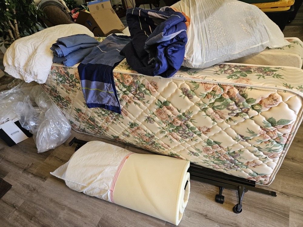 FREE Twin XLong Bed with Frame & Bedding