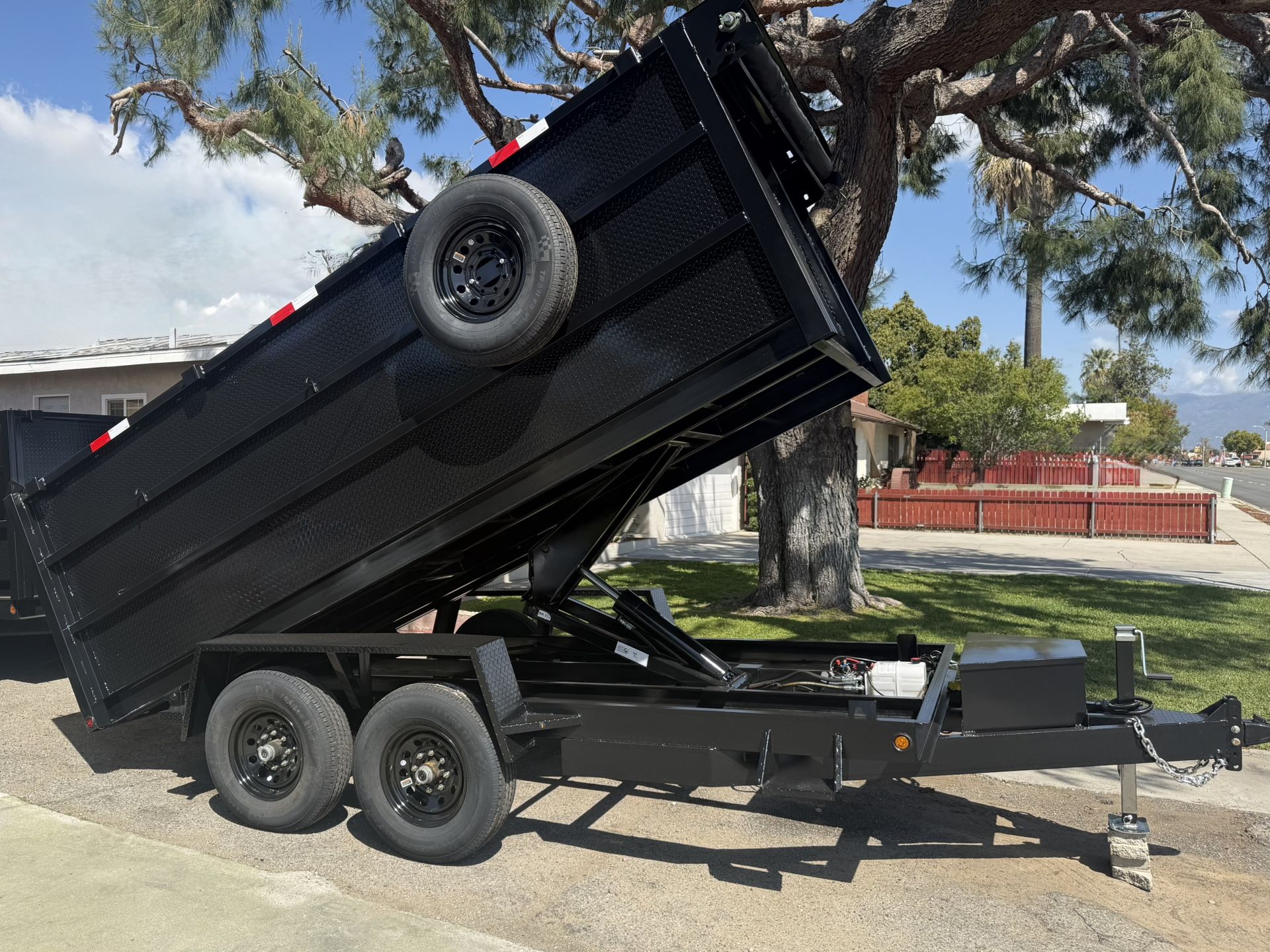 New 14ft Long Scissor Lift Hydraulic Dump Trailer Fully Loaded ⭐️