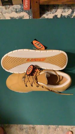 New Lugz Suede Leather Sneaker Wheat color size 12