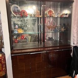 Large Glass China Cabinet Hutch – Display Cabinet