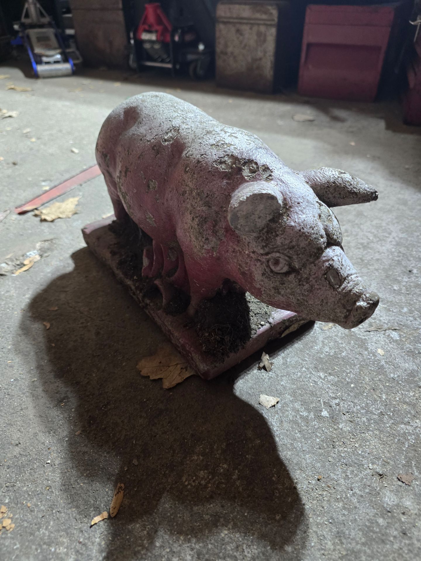 Cement Pig Statue