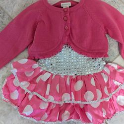 Baby Outfit. Dress and Jacket. Size 12-18