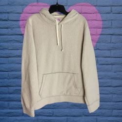 Ambercrombie & Fitch Tan Wheat Pullover Hoodie Men L