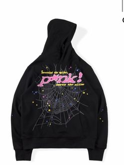 Sp5der P*nk Hoodie Black
