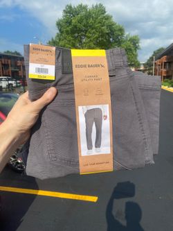 Eddie Bauer Canvas Utility Pants Grey 32x34