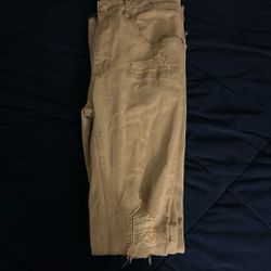 Flared jeans beige
